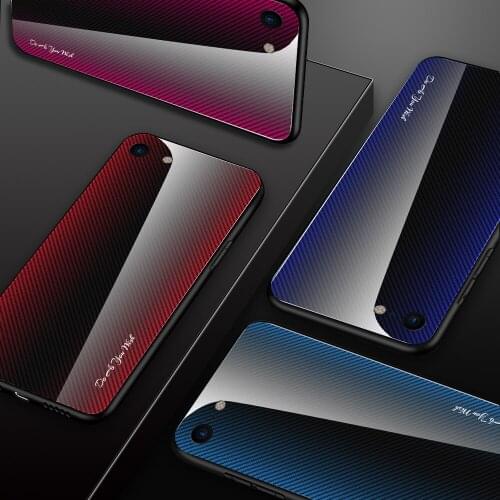 Soft Silicone Edge Tempered Glass Anti-knock Phone Cases For iPhone SE 2 SE2 Cases Striped lines Covers For iPhone se2 se 2020