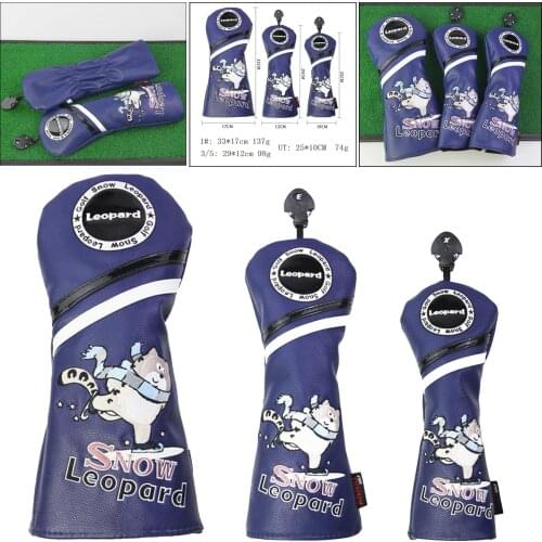 PU Leather Golf Wood Head Cover w/ No. Tag 135 UT Driver Woods 400cc Head Cover Utility Drivers Golf Club Head Cover Golfer Gift