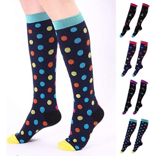 Antifatigue Unisex Compression Socks Medical Varicose Veins Running Men Women Socks Sports Stretch Pressure Circulation