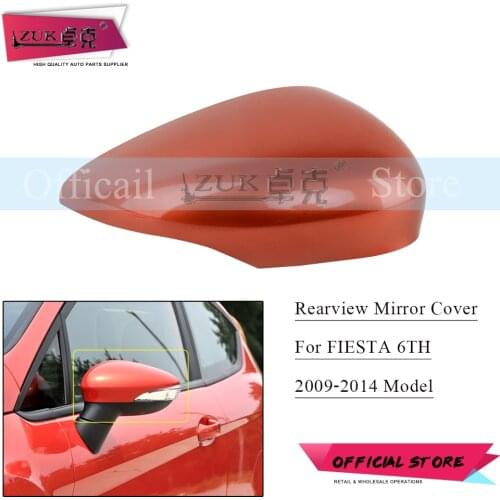ZUK Exterior Rearview Mirror Cover Housing Case For FORD FIESTA 2009 2010 2011 2012 2013 2014 Different Color For Chioce