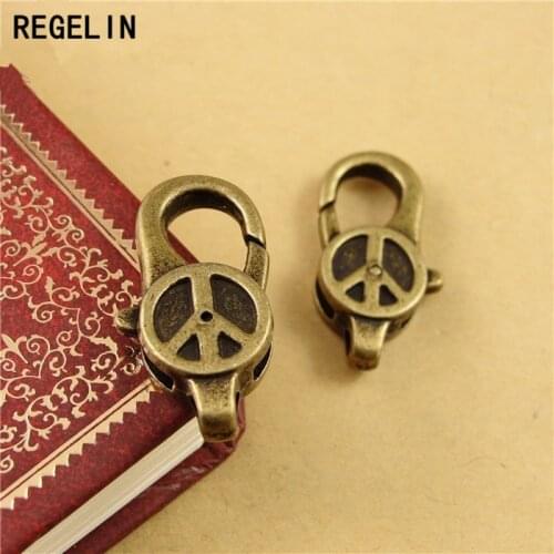 REGELIN Antique Silver Lobster Clasp Hooks 10pcs/lot 14*28MM For Necklace Bracelet Chain DIY Jewelry Accessory Findings