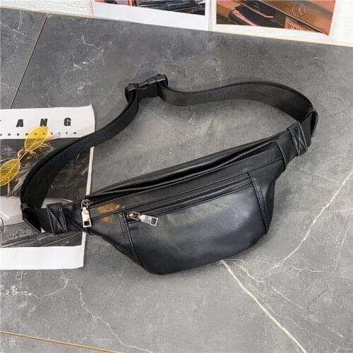 Xiao.p Fashion Mens High Quality Pu Leather Chest Bag Large Capacity Mens Purse Outdoor Sports Cross-body Bag Male Casual Bag