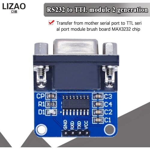 MAX3232 RS232 to TTL Serial Port Converter Module DB9 Connector MAX232 For Arduino