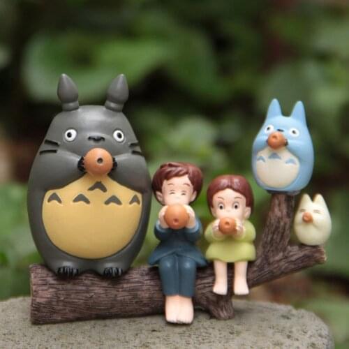 Music Totoro Set Miniature Fairy Garden Home Houses Decoration Mini Craft Micro Landscaping Decor DIY Accessories