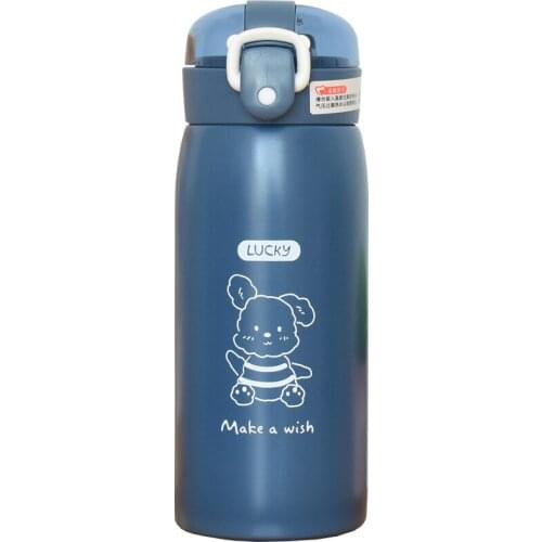 New Cartoon Straw Vacuum Flask Stainless Steel Students Thermo Mug Portable Travel Thermal Water Bottle Cute Thermos Cup Gifts