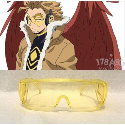 My Hero Academia Hawks Cosplay Yellow Eyeglasses Goggles Halloween Carnival Cosplay Costume Accessories