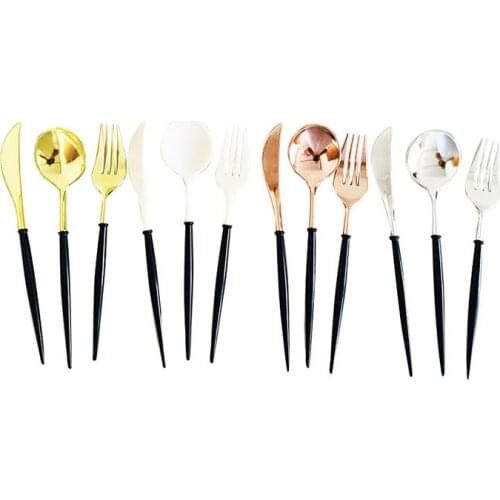 Disposable Tableware Party Supplies Plastic Knife And Fork Spoon Hot Stamping Childrens Tableware Birthday Decoration Cake Fork