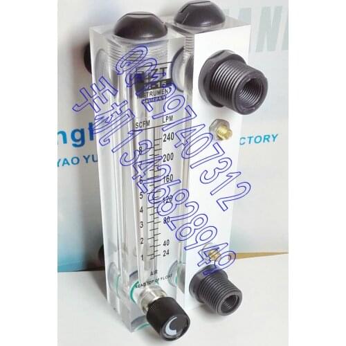 Adjustable gas panel flowmeter LZT-15T air flow meter 24-240 LPM 1-8SCFM