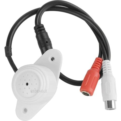 REDEAGLE Adjustable High Sensitivity Sound Pickup Mini CCTV Microphone Audio for Camera DVR Security Video system Kit