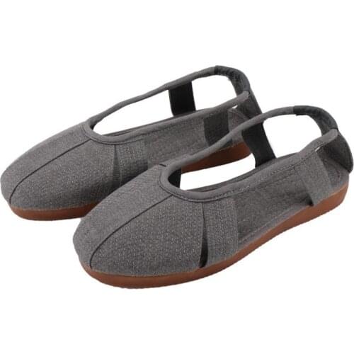 Gray/yellow/coffee high quality Summer Lay meditation shoes buddhist zen buddha shaolin monk kung fu lohan arhat sandals
