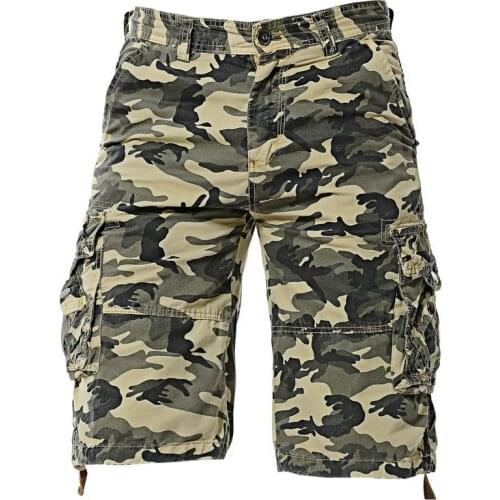 2020 New Camouflage Summer Shorts Men Cotton Casual Mens Cargo Shorts Military Shorts Homens