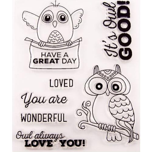 Silicone RUBBER Clear Stamps CUTTING DIES For Scrapbooking owl LETTERS DIY PAPER Album Cards MAKING EMBOSSING FOLDER MOLD