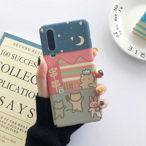 For iphone 11 case silicone cover Korea Illustration Bear Cute Cartoon Phone Case for coque iPhone 7 6 S 8 Plus X XR XS MAX Case