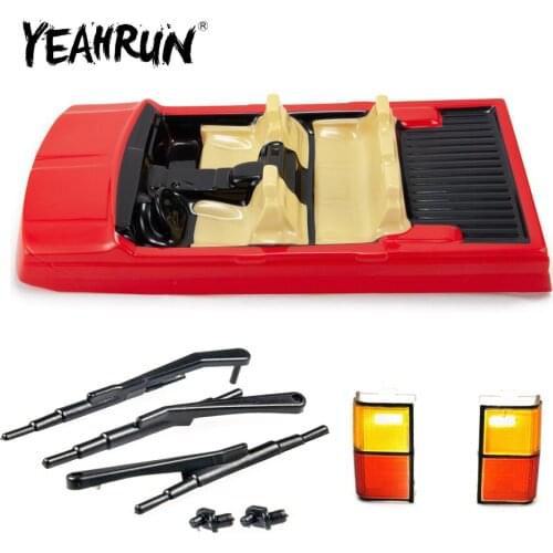 YEAHRUN Interior Decoration Tail Light Cover Rubber Wiper for Axial SCX10 II 90046 90047 Cherokee 1/10 RC Crawler Car Shell Body