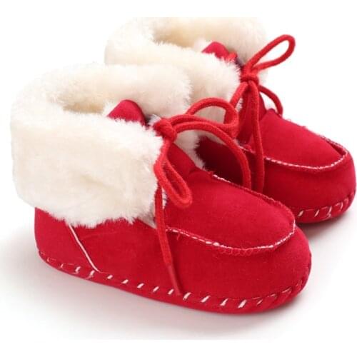 Winter Toddler Infant Baby Girls Boys Warm Anti-Slip Casual Sneakers Soft Soled Walking Shoes
