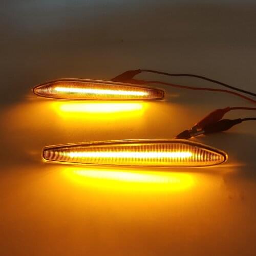 1Pair LED Dynamic Side Marker Lights Arrow Turn Signal Blinker Lamps For Alfa Romeo 159 Sportwagon Boera Spider typ 939