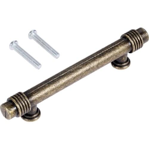 1pc 64mm Vintage Furniture Knobs Antique Wooden Box Case Cupboard Pull Handles Retro Alloy Kitchen Drawer Cabinet Door Handle