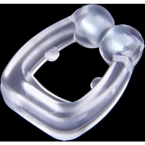 Mini Anti Snoring Snore Stoper Device Silicone Nose Clip Night Sleeping Noise Breathing Apnea Guard Anti Ronco with Box 1pcs
