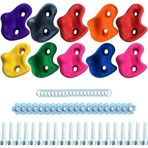 10 Pcs/Set Children Indoor Climbing Rock Playground Holds Wall Stone Kit Rock Stones Backyard Toys Kids Coordinate Fitness Toys