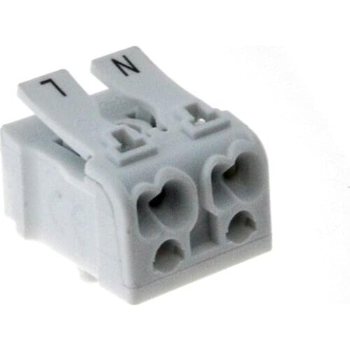 2/5 pcs 22-14AWG Quick connection terminal 450V 16A 2-position push-type screw-free plug-in LED wire connection 123 in 123 out