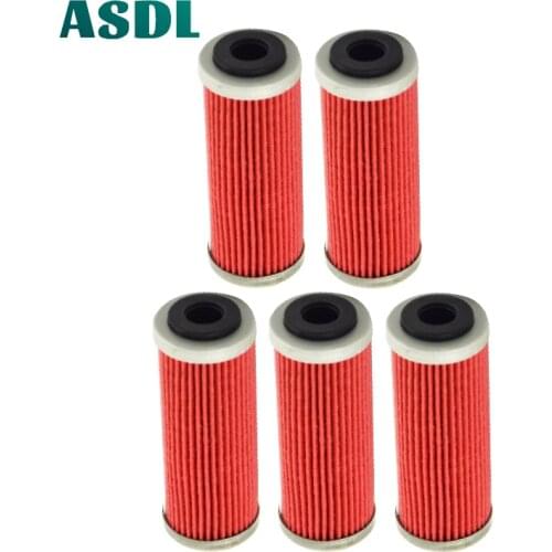 2/5pcs For KTM SX SXF SXS EXC EXC-F EXC-R XCF XCF-W XCW SMR 250 350 400 450 505 530 2007-2016 Motorcycle Oil Filter