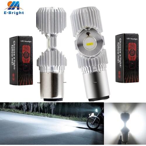 2PCS 9-80V BA20D H6 With High low beam Led Motorcycle Headlights Electric Cars Driving Light Fog Lamp White CSC Chip Bulbs 6000K