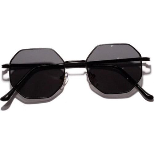 2021Fashionable round Retro Metal Sunglasses retro small frame sunglasses polygonal Sunglasses