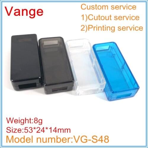 5pcs/lot USB transformer device case 53*24*14mm ABS plastic material diy enclosure box for USB electronic product