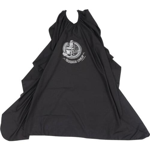 Anti-static Hairdressing Cape Practical Haircut Cape Hair Cutting Cloak Haircut Gown for Barber Shop (Black, Round Dot Pattern)