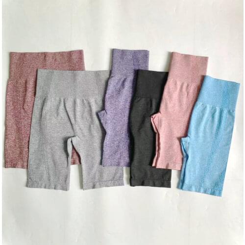 2021 Seamless Fifth Pants Yoga Shorts High Waist Workout Nylon Scrunch Butt Fitness Pirate Shorts Biker Sport Women Gym Leggings