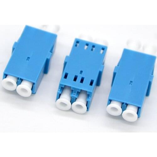 GONGFENG 200PCS NEW Fiber Optic Connector LC/UPC Flange Multi-Mode Gigabit LC Dual Core Duplex Adapter Coupler Special Wholesal