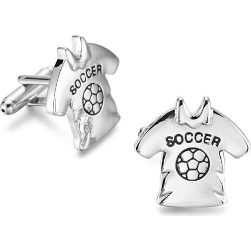 HYX Jewellery Silvery Jersey style brand cufflinks male French shirt cuff links Fashion for mens cuff links Christmas Gift