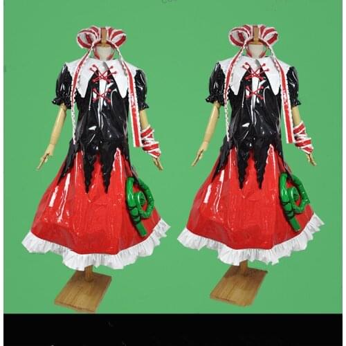 Game Touhou Project Kagiyama Hina Cosplay Costumes Black And Red Uniform Dress Full Set Unisex Role Play Clothing Custom-Make