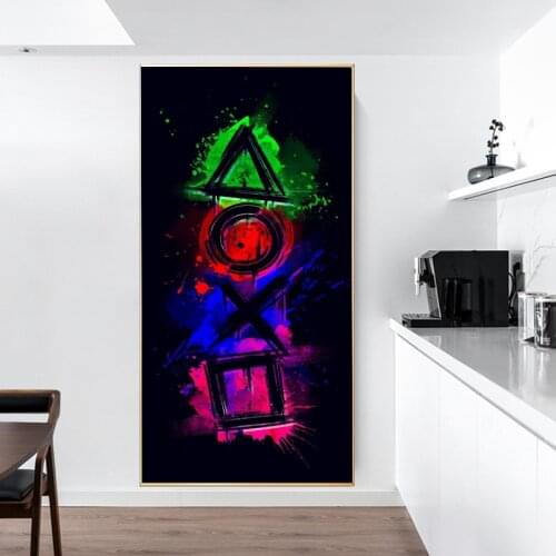 PlayStation Gamer Arena Gaming Wall Art Canvas Painting Prints and Pictures Poster for Living Room Home Interior Cuadros Decor
