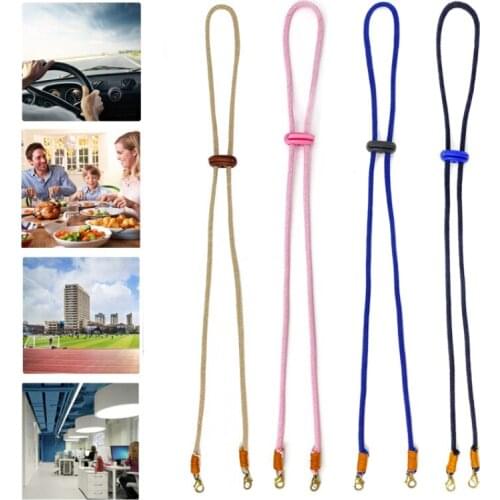 Mask Lanyard Mask Hanging Rope Necklace Face Mask Holder Soft Color Adjustable Hanging Rope Chains & Lanyards Eyewear Accessorie
