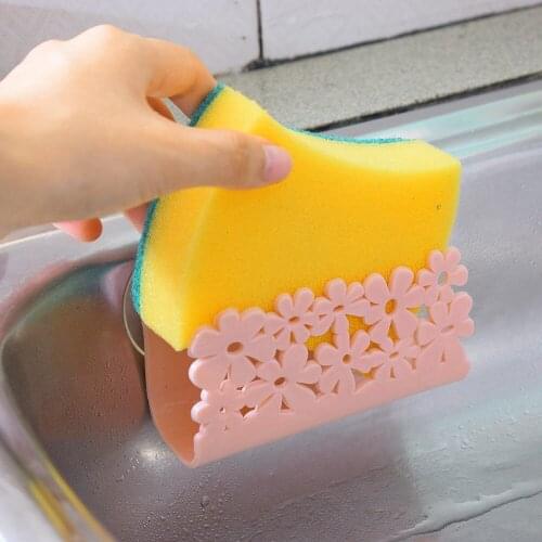 Kitchen Bathroom Drying Rack Toilet Sink Suction Sponges Holder Rack Suction Cup Dish Cloths Holder Scrubbers Soap Storage