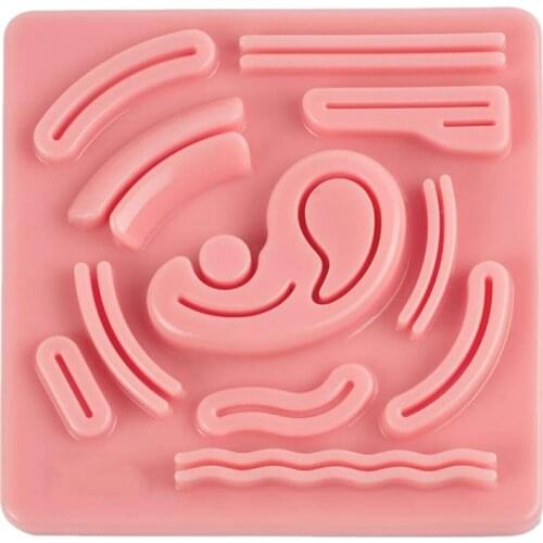 Skin Suture Training Model 3D Silicone Laparoscopic Simulation Stitching Module Reusable for Teaching Demonstrations