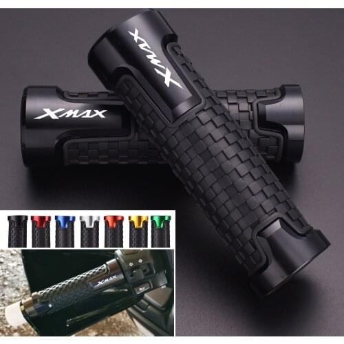 Motorcycle Handlebar Grips CNC Rubber Hand Thruster Grips For YAMAHA X-MAX XMAX 125 250 300 xmax125 xmax300 XMAX250 2017-2021