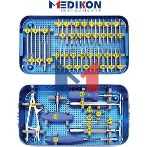 New German Screw Removal Instruments Set Plate Spinal Monoaxial spine forceps surgery Drill orthopedic Cannulated Screw scissors