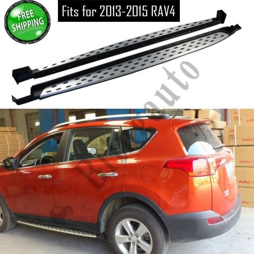 Fits for T.oyota RAV4 2013 2014 2015 2Pcs left right running board side steps nerf bar car pedal side stairs side bar