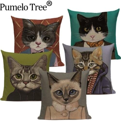 Lovely Creative Cartoon Meow Star Cute Cat Cushion Cover home cushions 45Cmx45Cm animal cushion Custom throw pillows