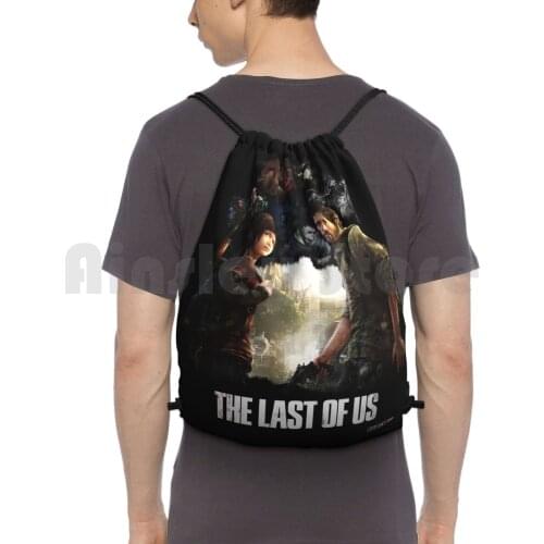 The Last Of Us Backpack Drawstring Bag Riding Climbing Gym Bag The Last Of Us Ellie Joel Tlou Playstation Ps4 Last Of Us Ps3