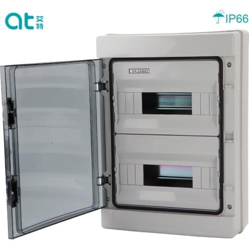 24Ways household lighting distribution box waterproof and dustproof belt buckle horizontal door junction box accessories