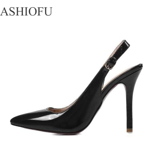 ASIHOFU New Womens High Heel Pumps Slingback Party Prom Shoes Pointy Sexy Fashion Daily Wear Court Shoes