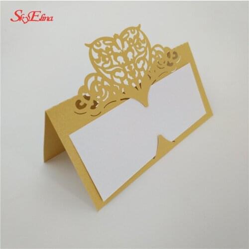 10pcs Laser Cut Creative Heart shape Seat card name card Wedding Place card Table Decoration Party birthday Supplies 8zSH871