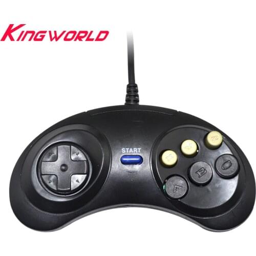 10pcs High quality Classic Wired Game Controller for SEGA Genesis 6 Button Gamepad for SEGA Mega Drive