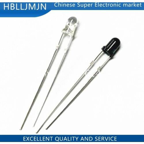 20PCS 3mm 940nm LEDs infrared emitter and IR receiver diodes EACH 10PCS