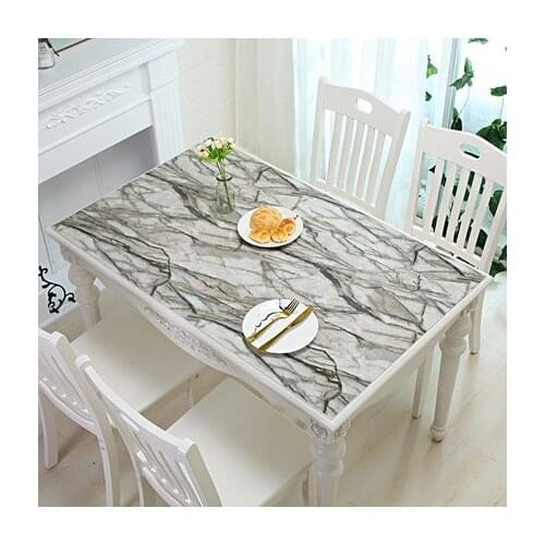 2019 New Arrive Hot Sell Brand PVC Tablecloth Kitchen Pattern Oil Glass High Quality Tablecloth Transparent Waterproof D' Water