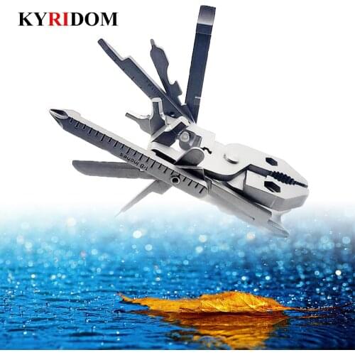 25 In 1 Multi-Functional Pliers Portable Mini Folding Pocket Outdoor Hiking Camping Plier Tools Multitools Machine Repairing