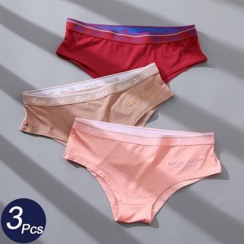 3Pcs/lot Sexy Womens Sport Panties Set Underwear Seamless Briefs Mid-Rise Letter Female Fashion Panty Soft Lady Lingerie